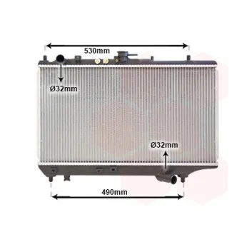 Radiateur, refroidissement du moteur VAN WEZEL 27002071