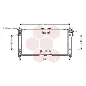 Radiateur, refroidissement du moteur VAN WEZEL 27002074