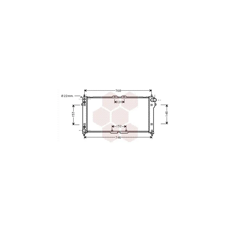 Radiateur, refroidissement du moteur VAN WEZEL 27002074
