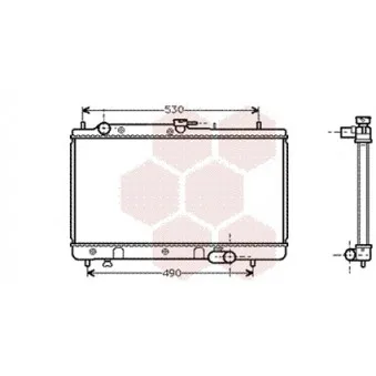 Radiateur, refroidissement du moteur VAN WEZEL 27002090