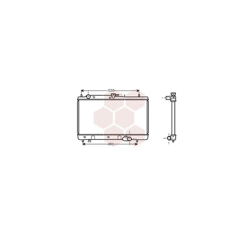 Radiateur, refroidissement du moteur VAN WEZEL 27002090