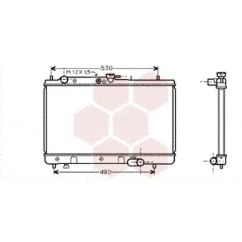 Radiateur, refroidissement du moteur VAN WEZEL 27002095
