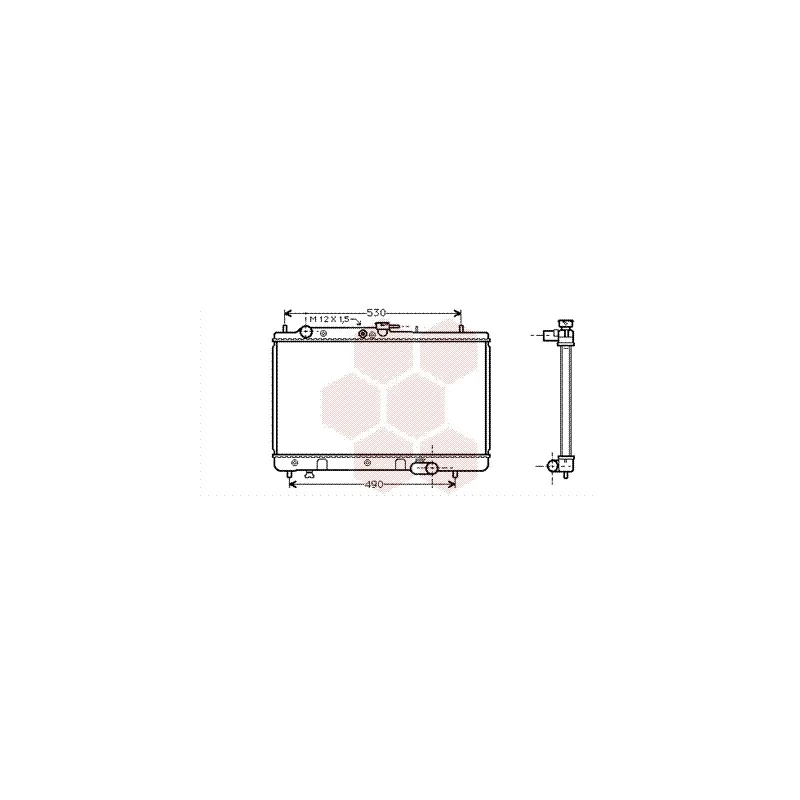 Radiateur, refroidissement du moteur VAN WEZEL 27002095