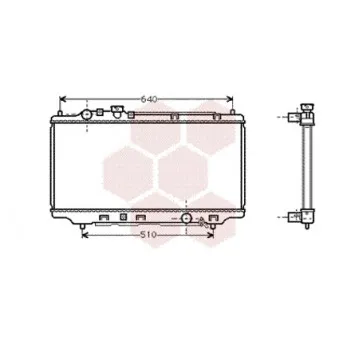 Radiateur, refroidissement du moteur VAN WEZEL 27002098