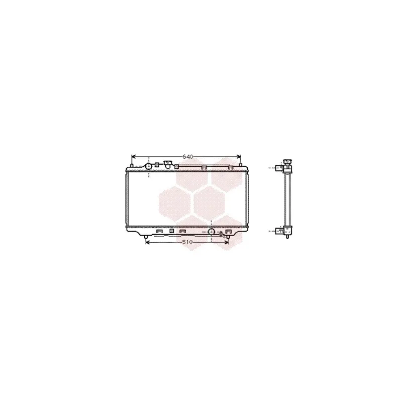 Radiateur, refroidissement du moteur VAN WEZEL 27002098