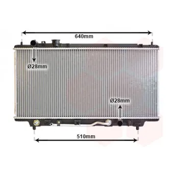 Radiateur, refroidissement du moteur VAN WEZEL 27002100