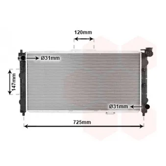 Radiateur, refroidissement du moteur VAN WEZEL 27002101