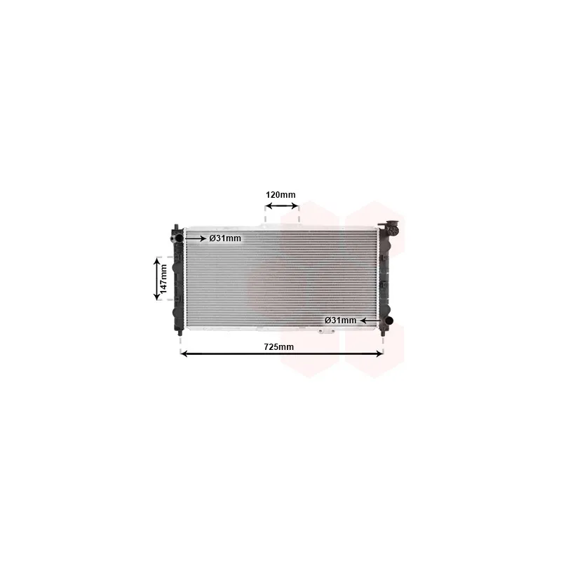 Radiateur, refroidissement du moteur VAN WEZEL 27002101