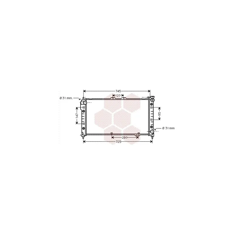 Radiateur, refroidissement du moteur VAN WEZEL 27002113