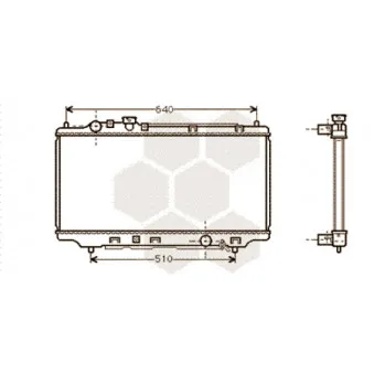 Radiateur, refroidissement du moteur VAN WEZEL 27002116