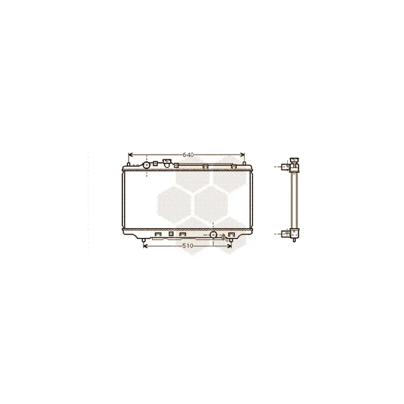 Radiateur, refroidissement du moteur VAN WEZEL 27002116