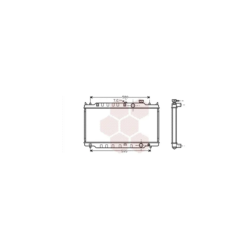 Radiateur, refroidissement du moteur VAN WEZEL 27002117