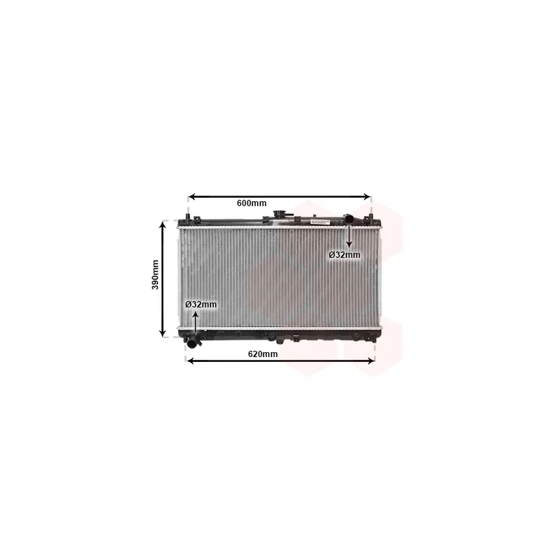 Radiateur, refroidissement du moteur VAN WEZEL 27002138