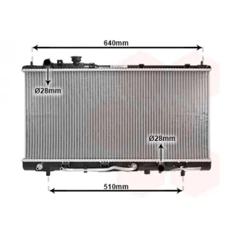 Radiateur, refroidissement du moteur VAN WEZEL 27002152