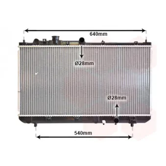 Radiateur, refroidissement du moteur VAN WEZEL 27002153