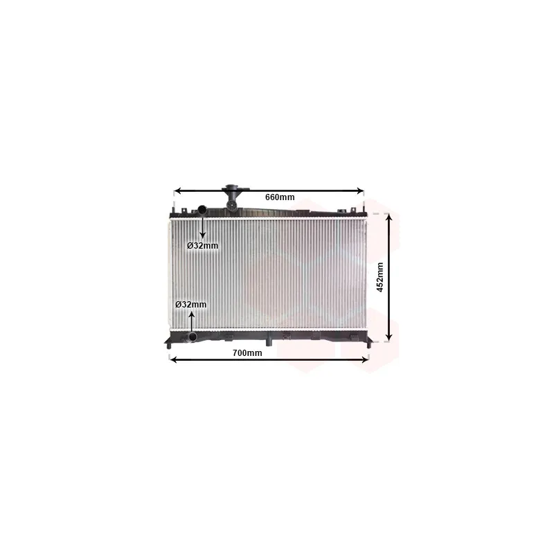 Radiateur, refroidissement du moteur VAN WEZEL 27002160