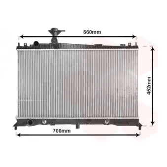 Radiateur, refroidissement du moteur VAN WEZEL 27002161