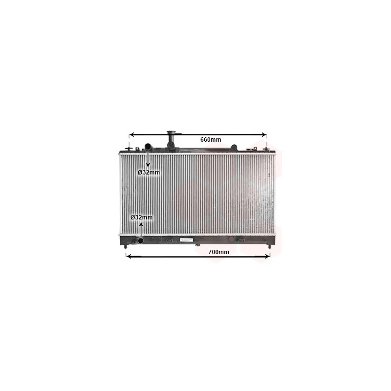 Radiateur, refroidissement du moteur VAN WEZEL 27002162