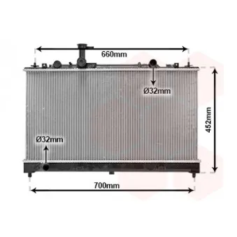 Radiateur, refroidissement du moteur VAN WEZEL 27002164