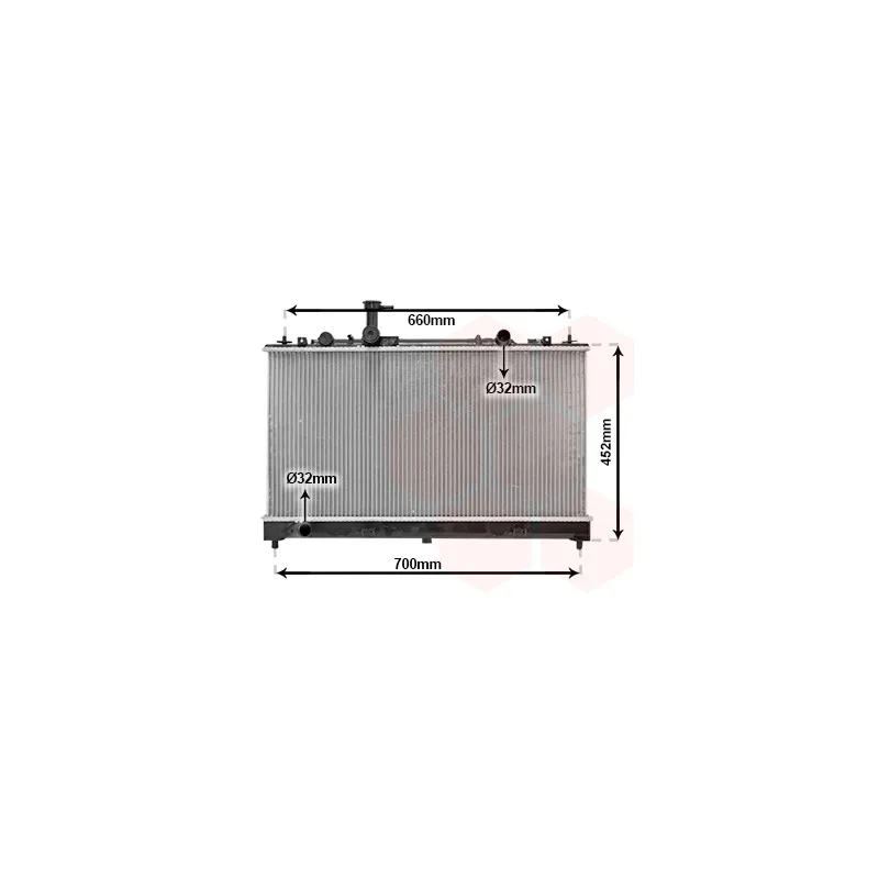 Radiateur, refroidissement du moteur VAN WEZEL 27002164