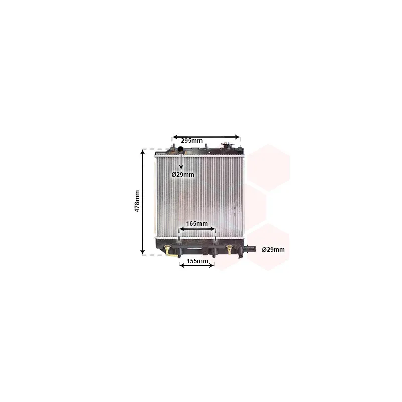 Radiateur, refroidissement du moteur VAN WEZEL 27002166