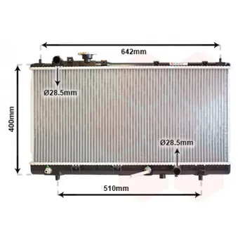 Radiateur, refroidissement du moteur VAN WEZEL 27002168