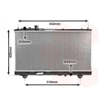 Radiateur, refroidissement du moteur VAN WEZEL 27002173