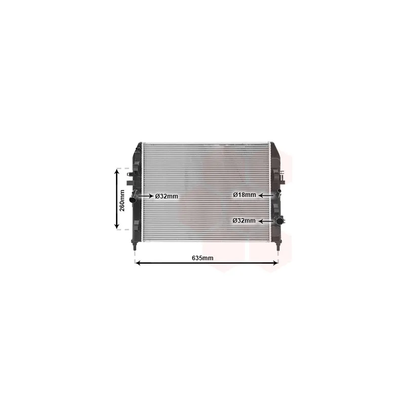 Radiateur, refroidissement du moteur VAN WEZEL 27002205