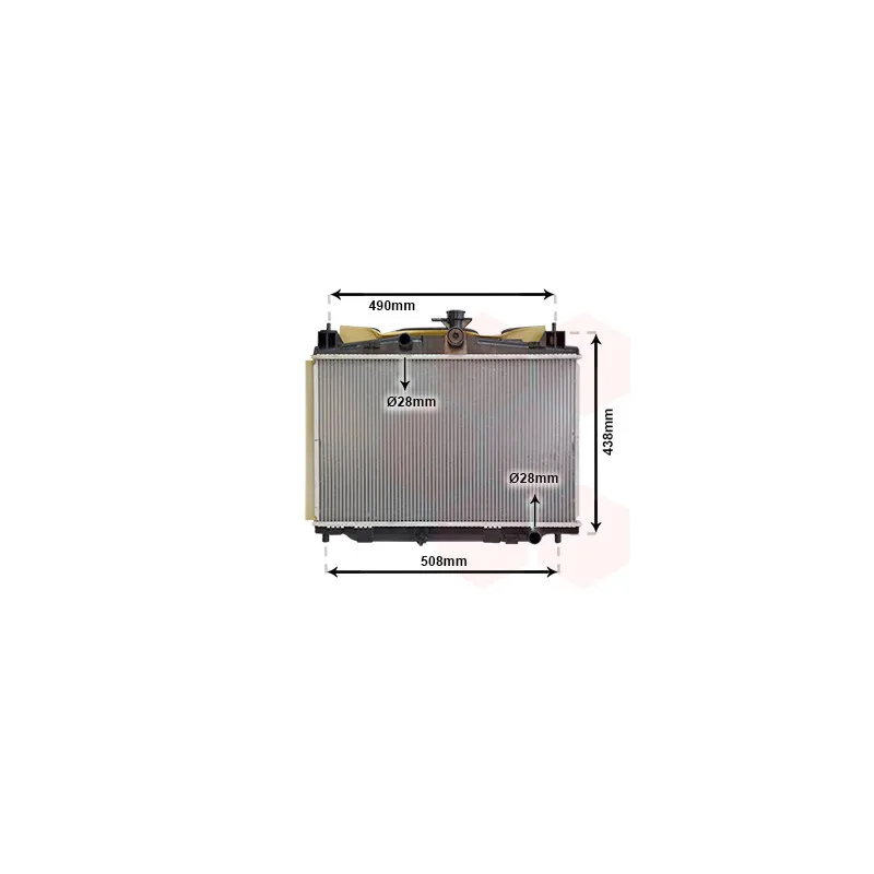 Radiateur, refroidissement du moteur VAN WEZEL 27002213