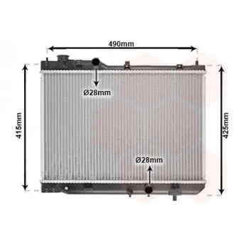 Radiateur, refroidissement du moteur VAN WEZEL 27002214