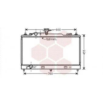 Radiateur, refroidissement du moteur VAN WEZEL 27002222