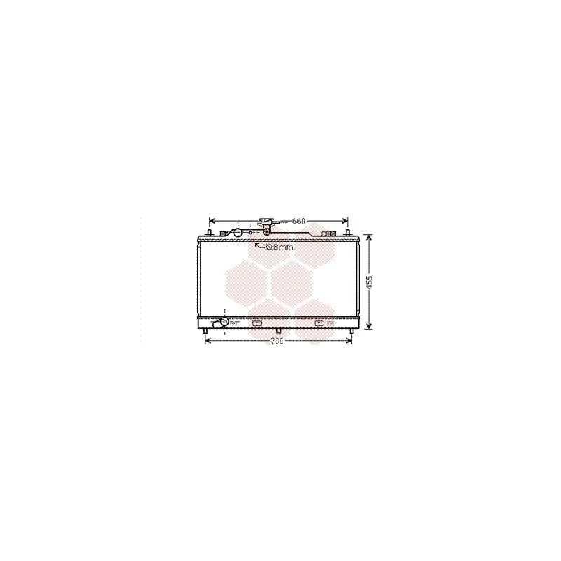 Radiateur, refroidissement du moteur VAN WEZEL 27002222