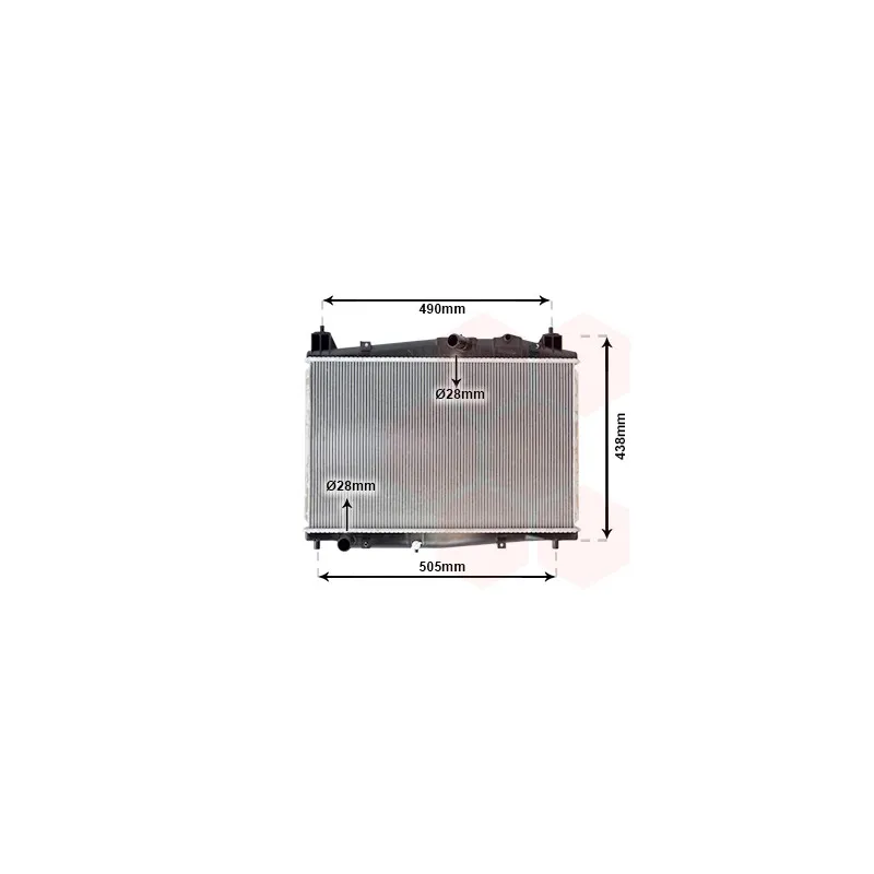 Radiateur, refroidissement du moteur VAN WEZEL 27002229