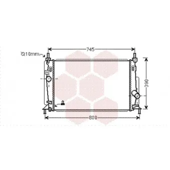 Radiateur, refroidissement du moteur VAN WEZEL 27002237