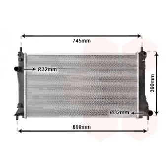 Radiateur, refroidissement du moteur VAN WEZEL 27002249
