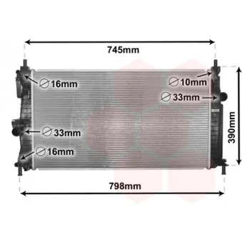 Radiateur, refroidissement du moteur VAN WEZEL