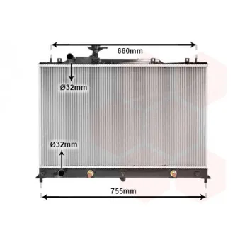Radiateur, refroidissement du moteur VAN WEZEL 27002255