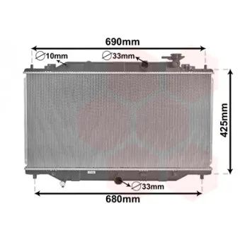 Radiateur, refroidissement du moteur VAN WEZEL 27002269
