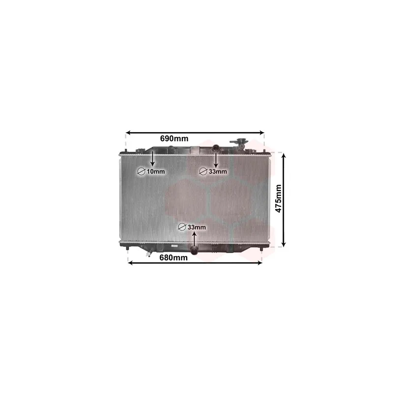 Radiateur, refroidissement du moteur VAN WEZEL 27002272