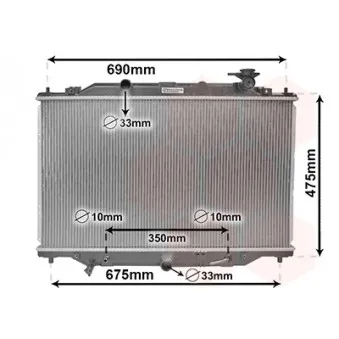 Radiateur, refroidissement du moteur VAN WEZEL 27002274