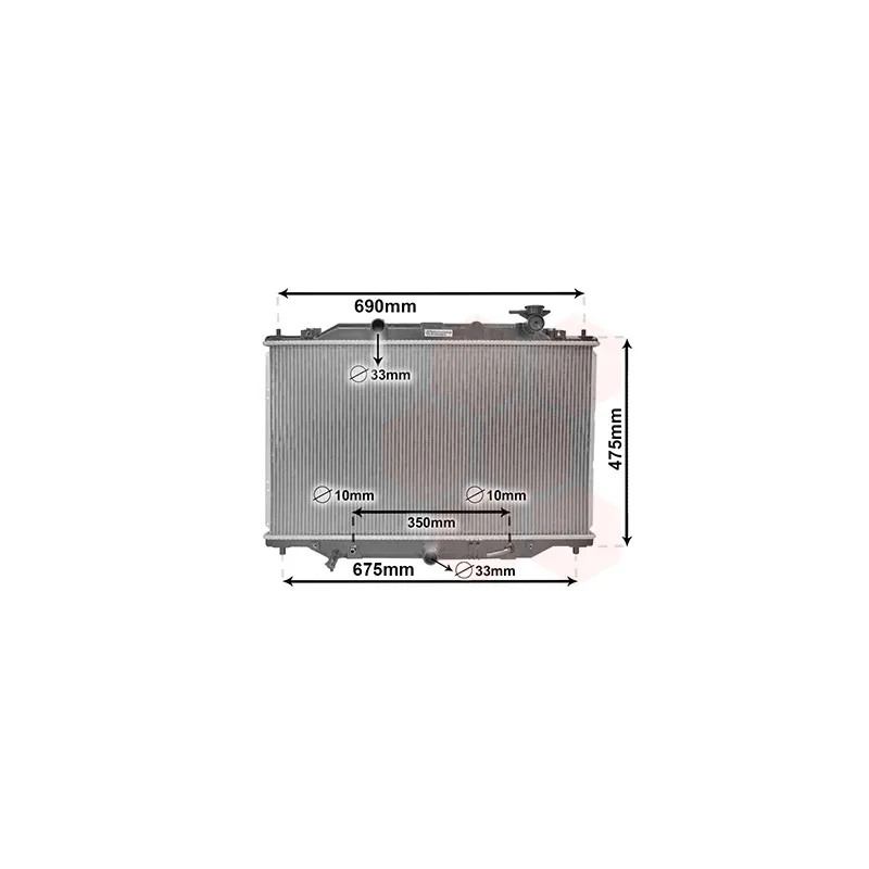 Radiateur, refroidissement du moteur VAN WEZEL 27002274