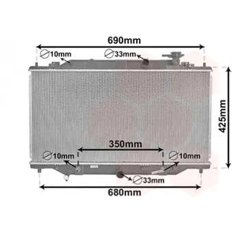 Radiateur, refroidissement du moteur VAN WEZEL 27002292