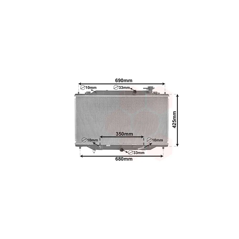 Radiateur, refroidissement du moteur VAN WEZEL 27002292