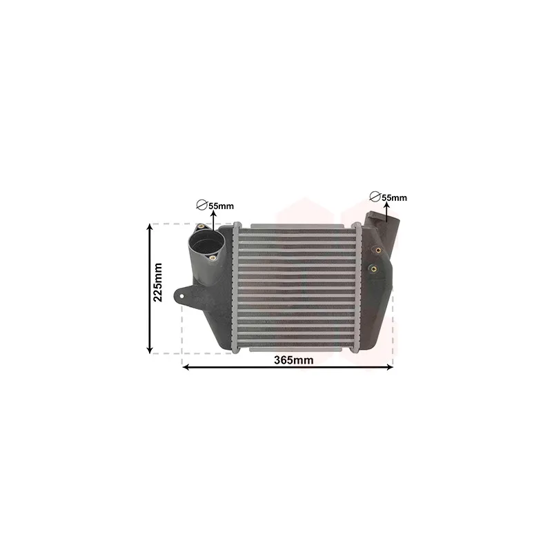 Intercooler, échangeur VAN WEZEL 27004243