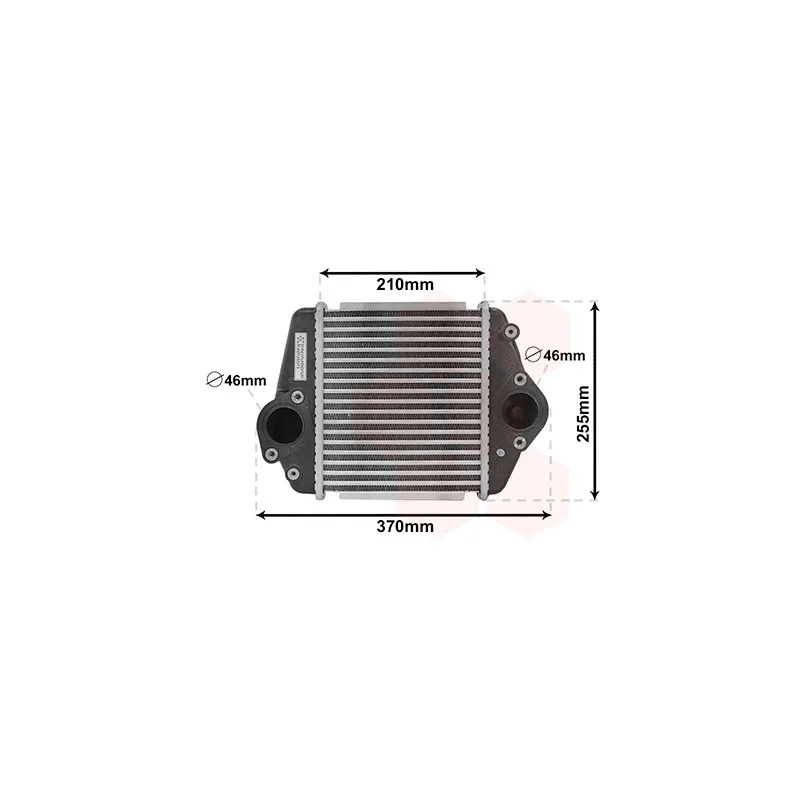 Intercooler, échangeur VAN WEZEL 27004275