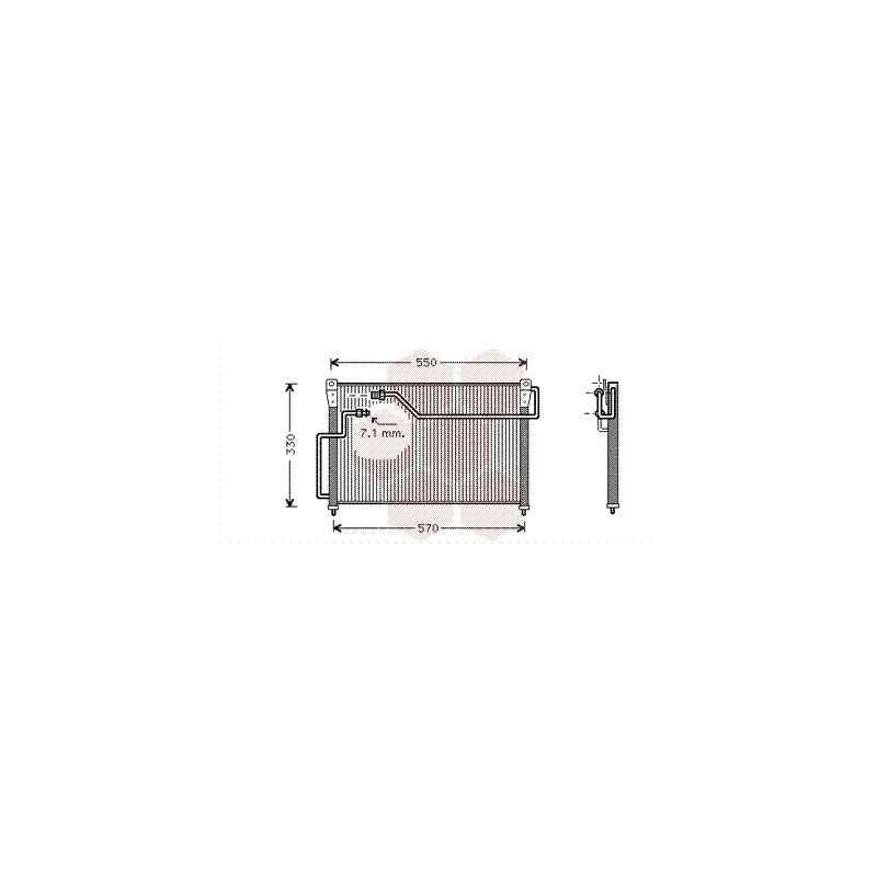 Condenseur, climatisation VAN WEZEL 27005107