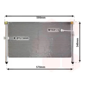 Condenseur, climatisation VAN WEZEL 27005112