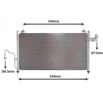 Condenseur, climatisation VAN WEZEL 27005147
