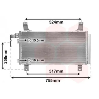 Condenseur, climatisation VAN WEZEL 27005157