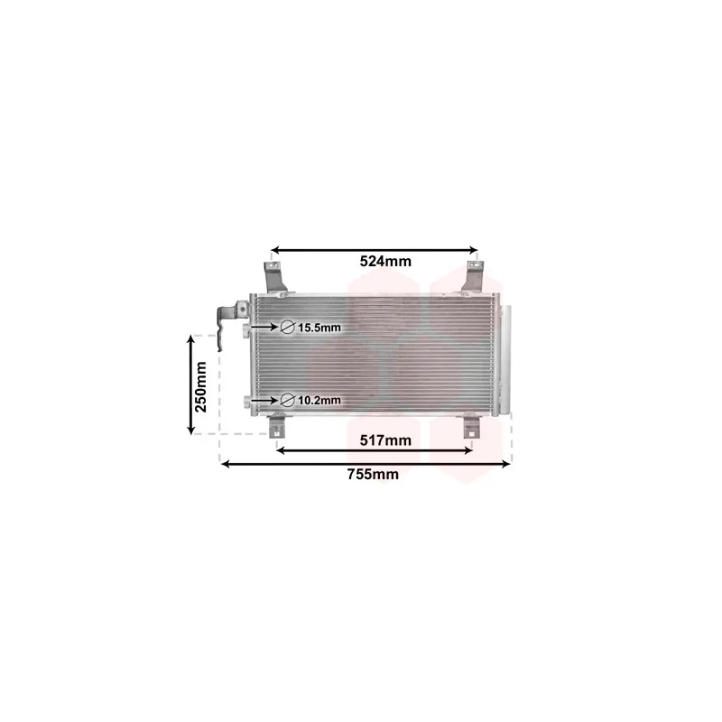 Condenseur, climatisation VAN WEZEL 27005157